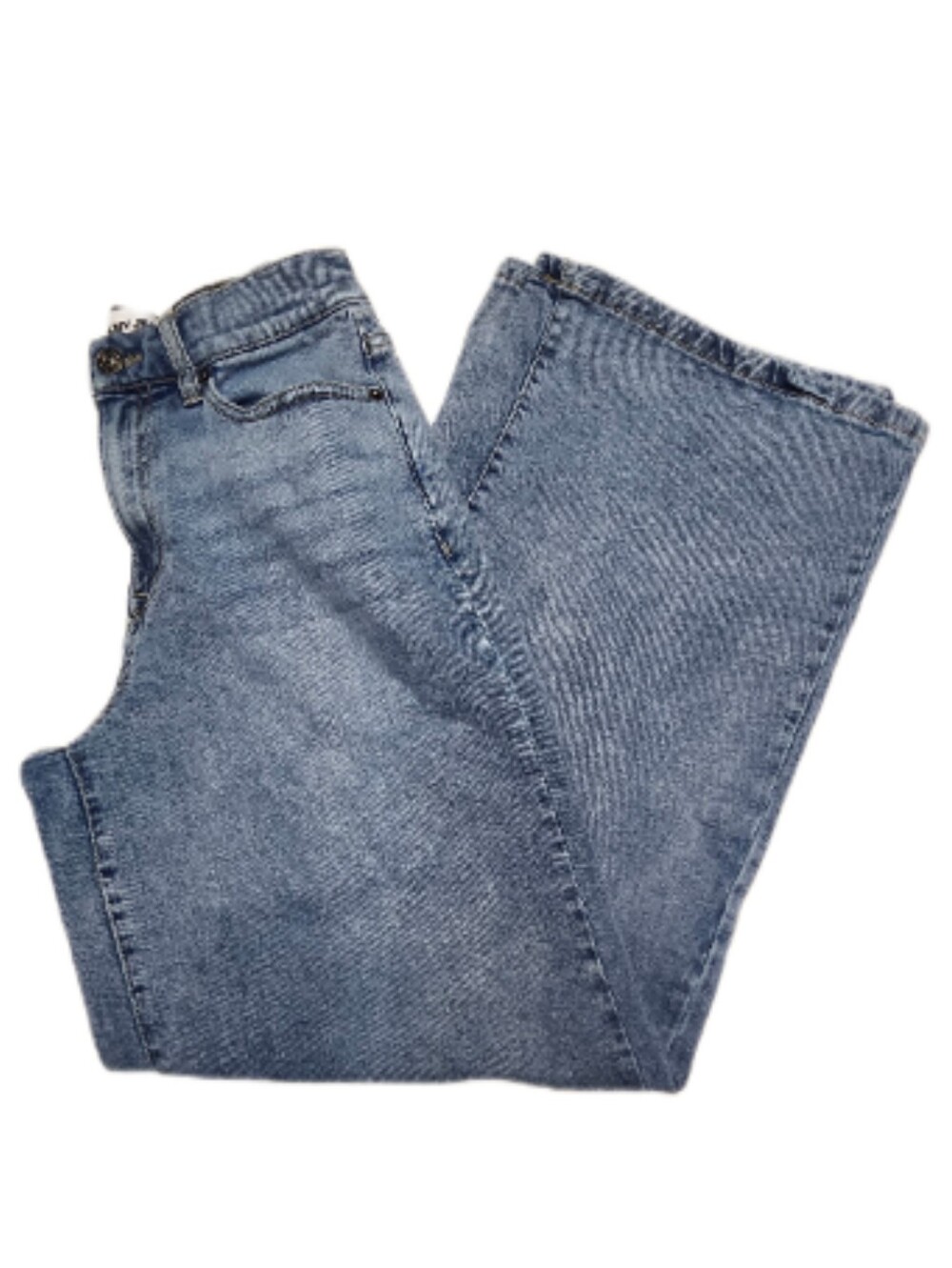 DKNY Houston High Rise Wide Leg Tall Light Wash Denim Jeans, 28